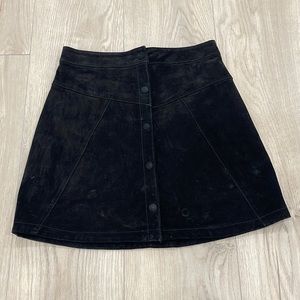 Black suede skirt